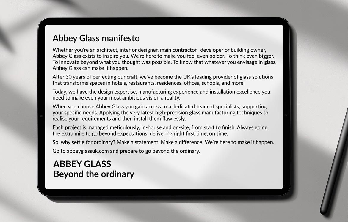 Abbey Glass rebranding